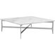 Clearwater 47 X 47 inch White / Brushed Coffee Table